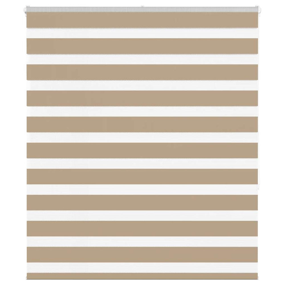 Vidaxl zebra blind 125x150 cm stofbreedte 120,9 cm polyester zandbruin