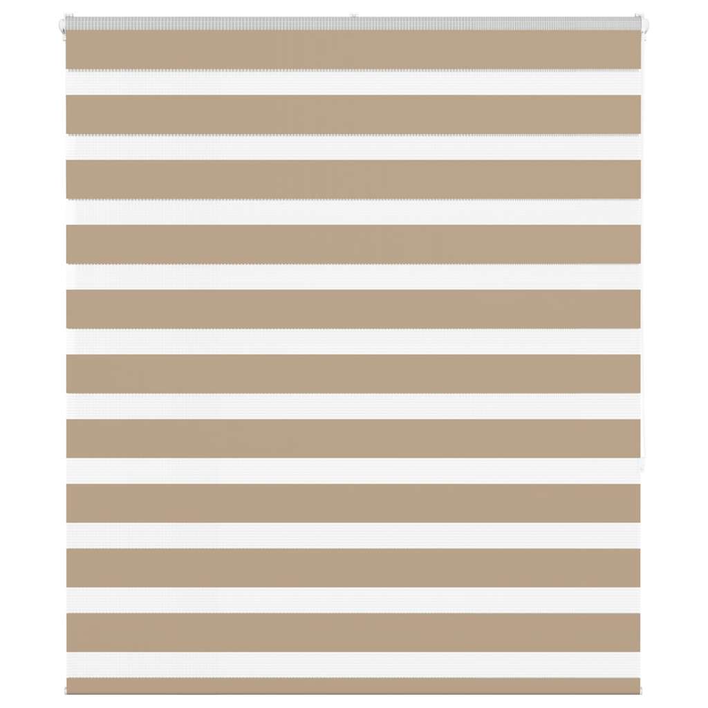 Vidaxl zebra blind 135x150 cm stofbreedte 130,9 cm polyester zandbruin