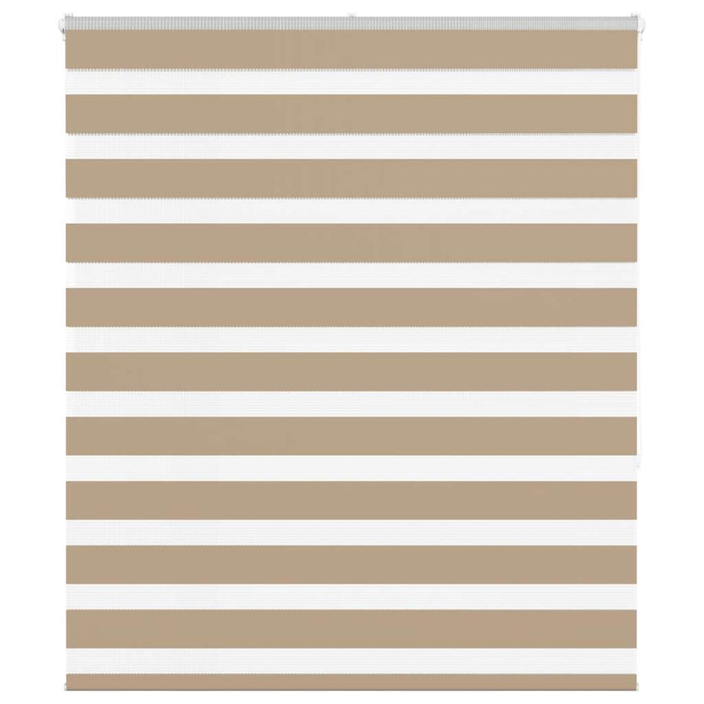 Vidaxl zebra blind 135x150 cm stofbreedte 130,9 cm polyester zandbruin