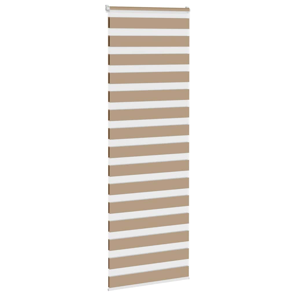 Vidaxl zebra blind 75x200 cm stofbreedte 70,9 cm polyester zandbruin