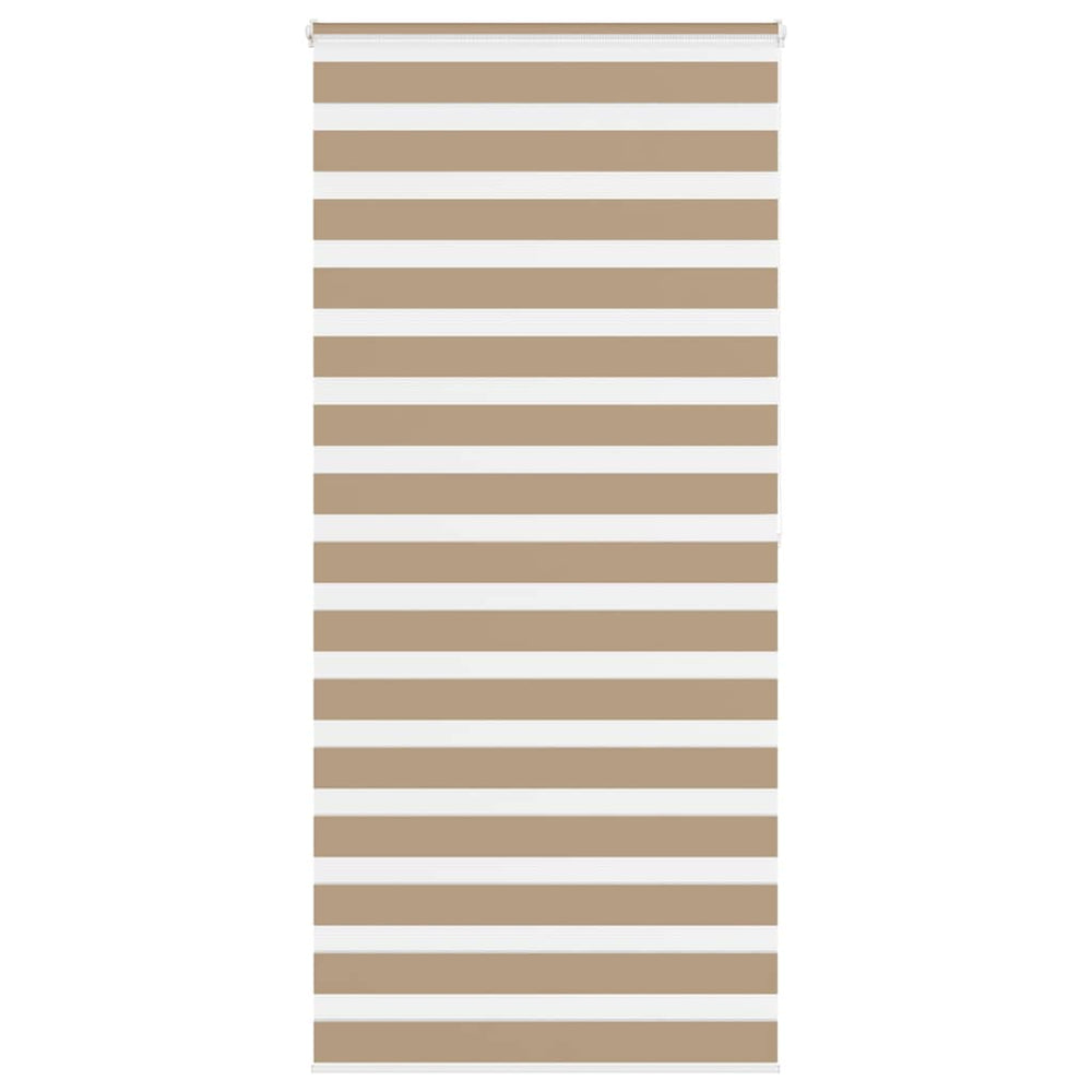 Vidaxl zebra blind 95x200 cm stofbreedte 90,9 cm polyester zandbruin