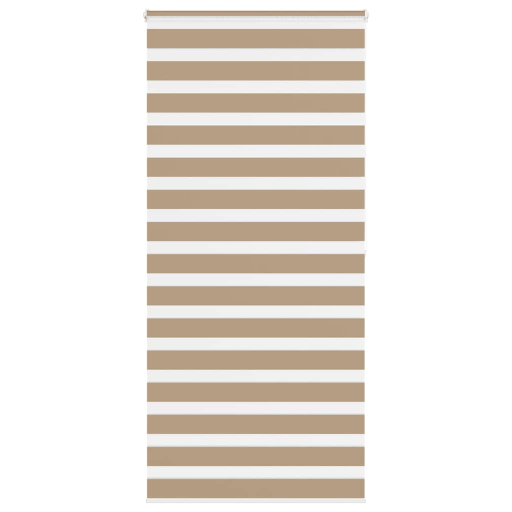 Vidaxl zebra blind 105x200 cm stofbreedte 100,9 cm polyester zandbruin