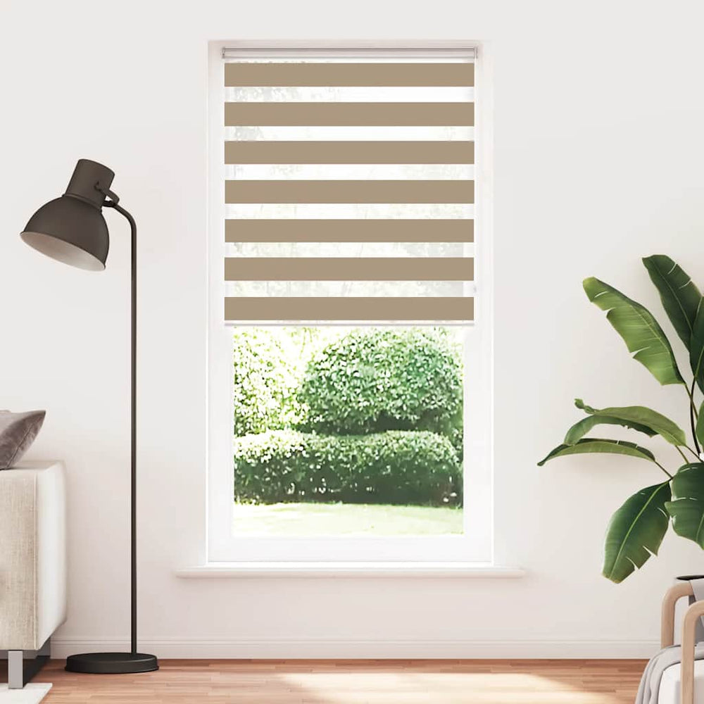 Vidaxl zebra blind 110x200 cm stofbreedte 105,9 cm polyester zandbruin