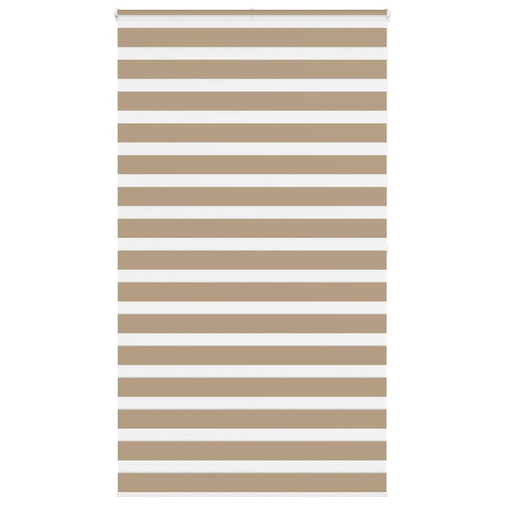 Vidaxl zebra blind 130x200 cm stofbreedte 125,9 cm polyester zandbruin