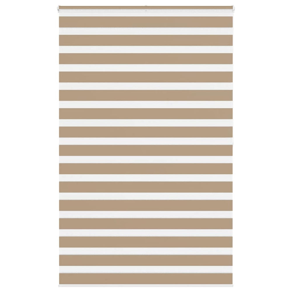 Vidaxl zebra blind 140x200 cm stofbreedte 135,9 cm polyester zandbruin
