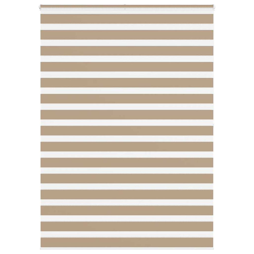 Vidaxl zebra blind 155x200 cm stofbreedte 150,9 cm polyester zandbruin
