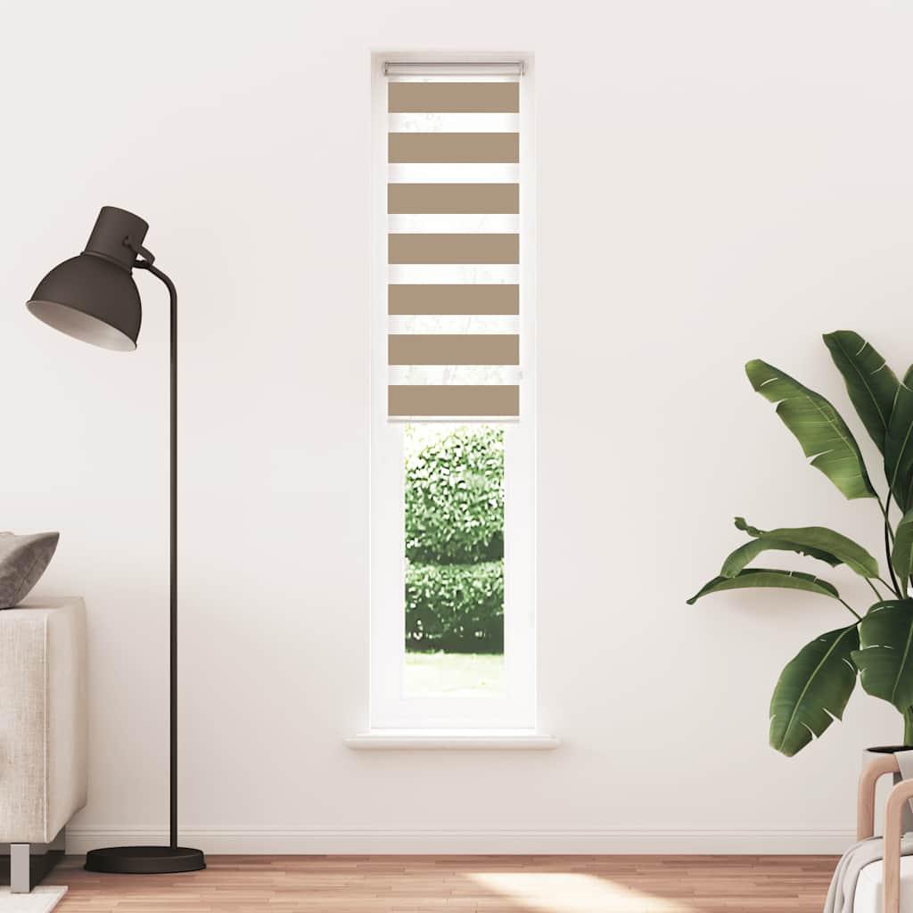 Vidaxl zebragordijn 40x230 cm stofbreedte 35,9 cm polyester zandbruin