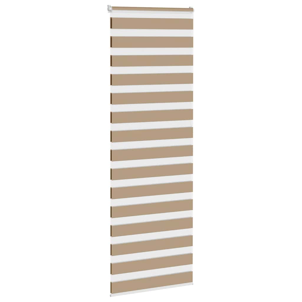 Vidaxl zebra blind 85x230 cm stofbreedte 80,9 cm polyester zandbruin