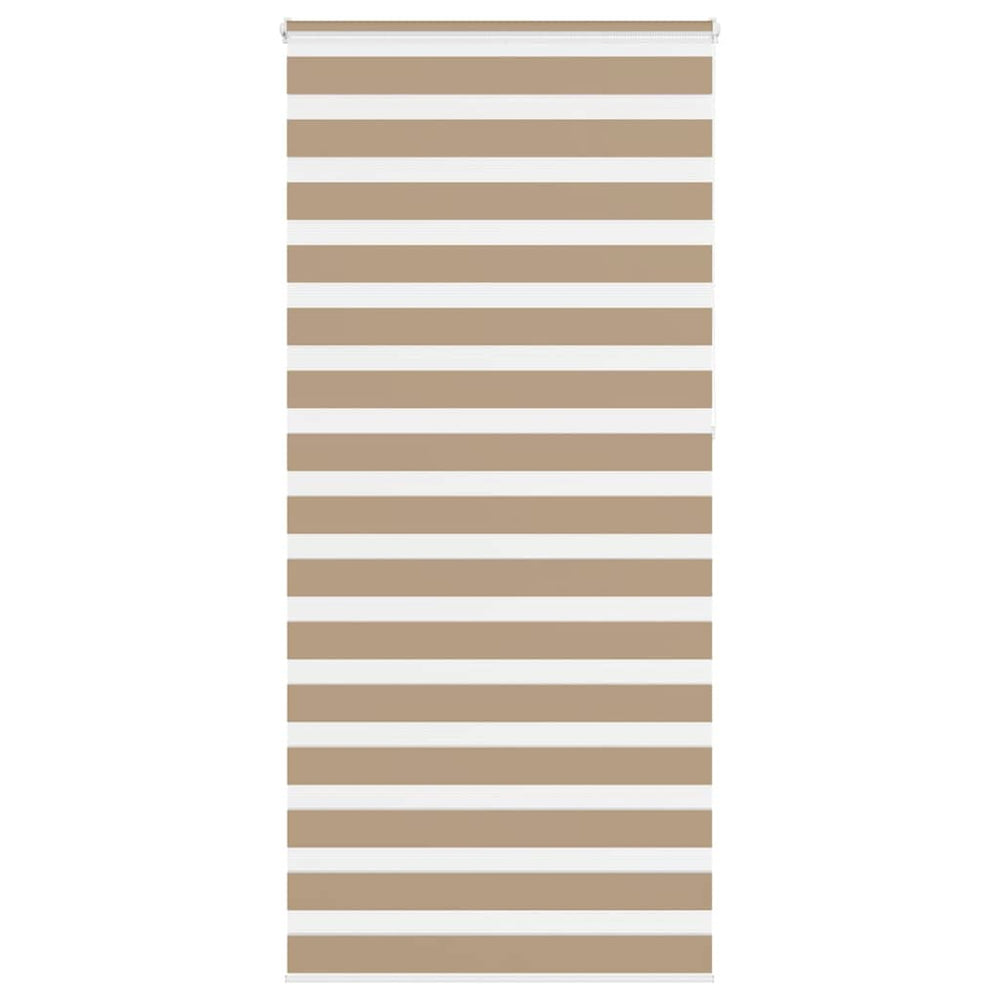 Vidaxl zebra blind 100x230 cm stofbreedte 95,9 cm polyester zandbruin