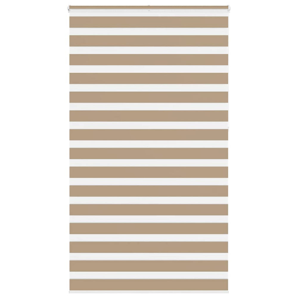 Vidaxl zebra blind 125x230 cm stofbreedte 120,9 cm polyester zandbruin