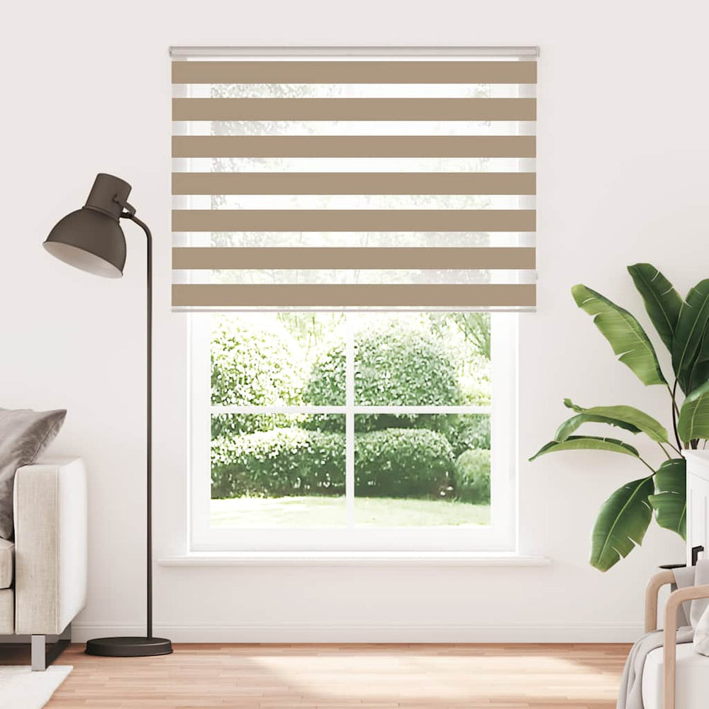 Vidaxl zebra blind 165x230 cm stofbreedte 160,9 cm polyester zandbruin
