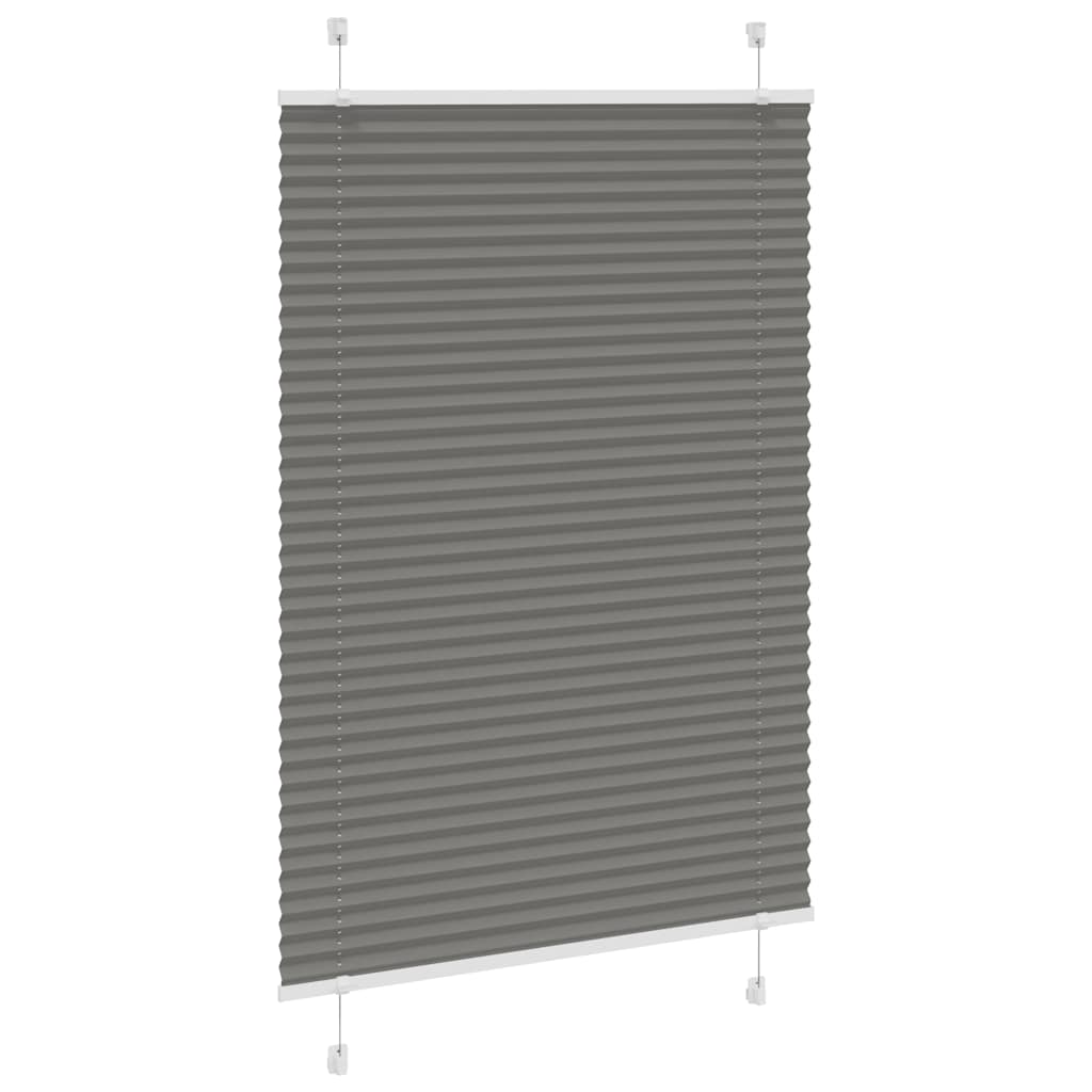 Vidaxl plissé rolgordijn 100x150 cm stofbreedte 99,4 cm antraciet