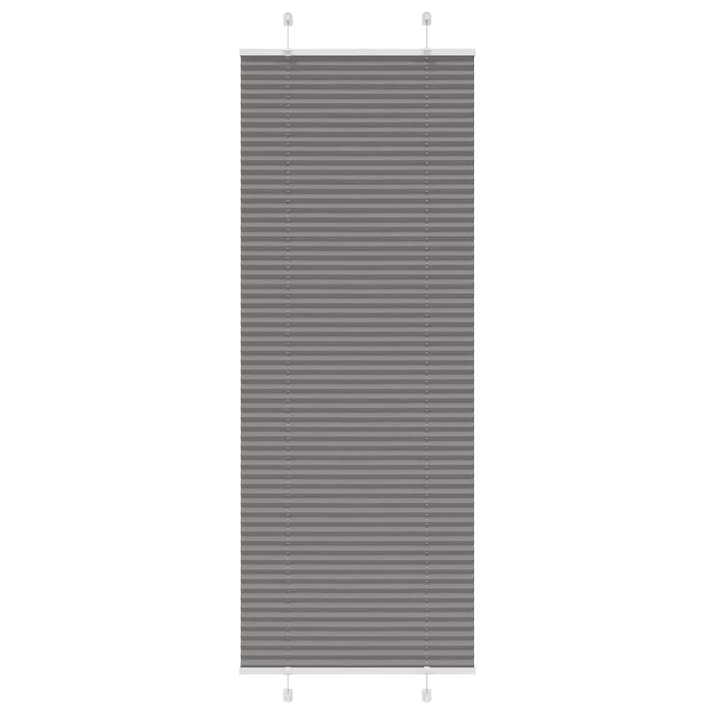 Vidaxl plissé rolgordijn 75x200 cm stofbreedte 74,4 cm antraciet
