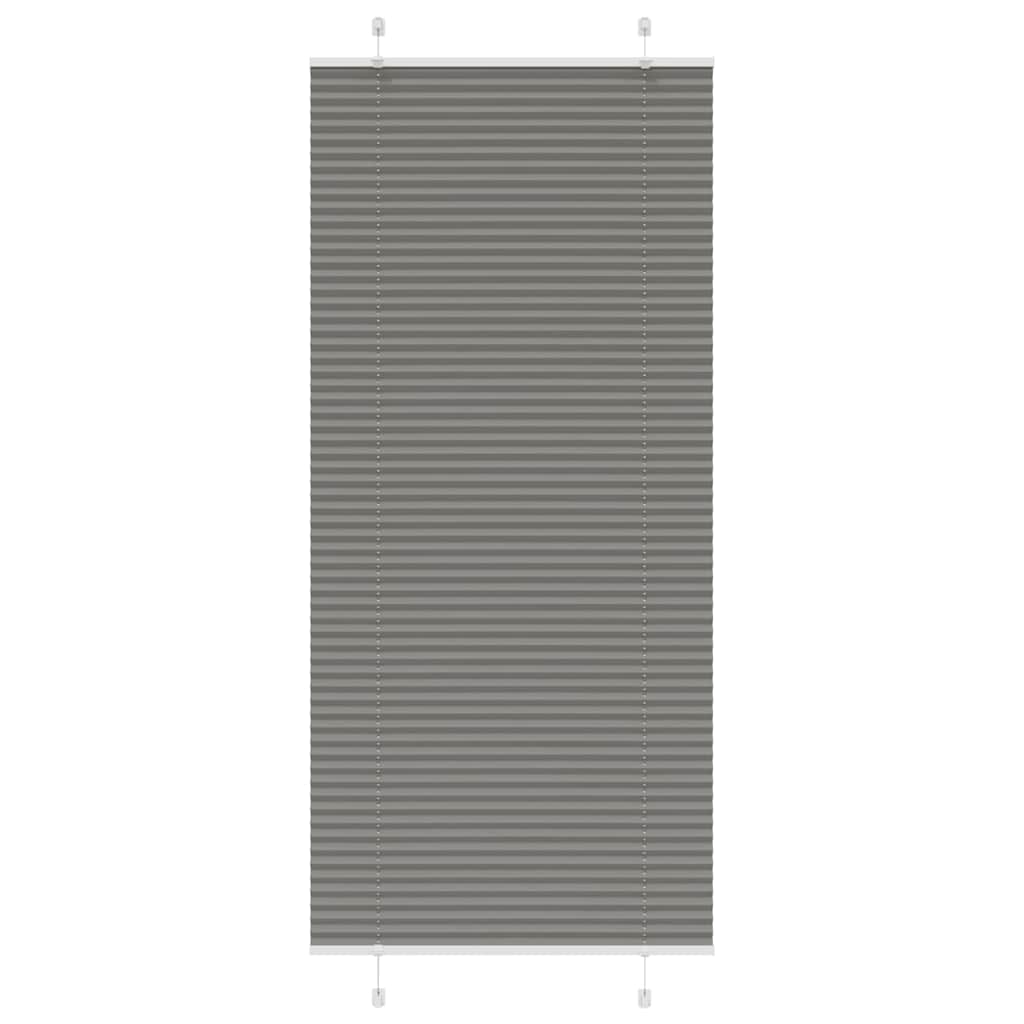 Vidaxl plissé rolgordijn 85x200 cm stofbreedte 84,4 cm antraciet