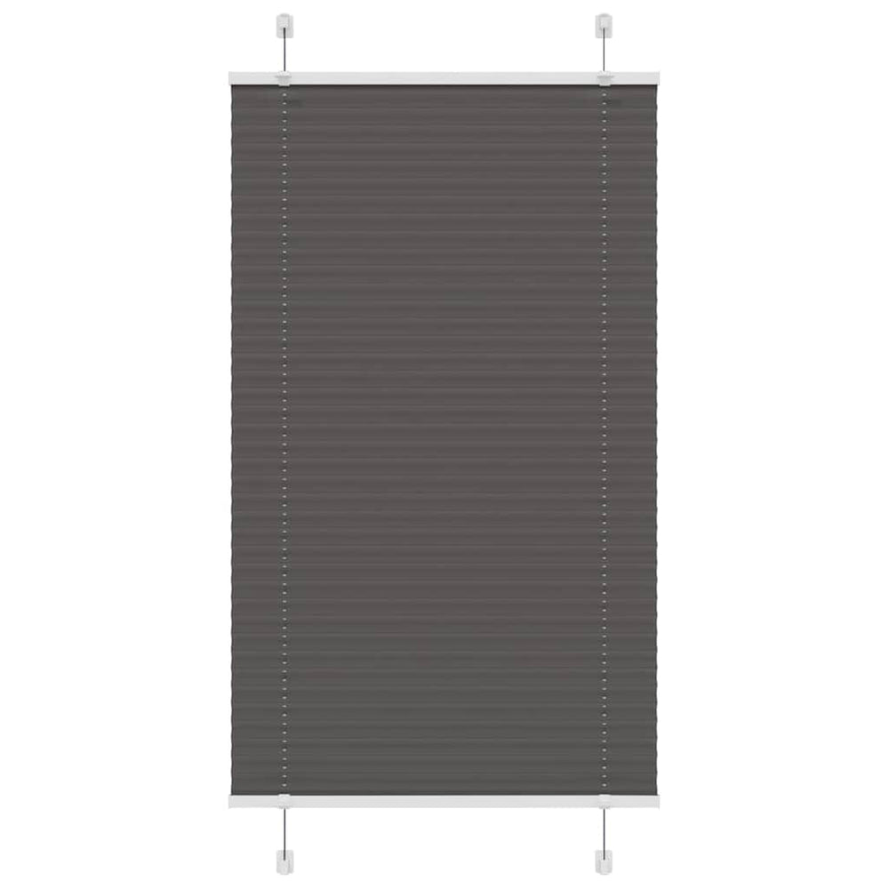 Vidaxl plissé rolgordijn 80x100 cm stofbreedte 79,4 cm polyester zwart