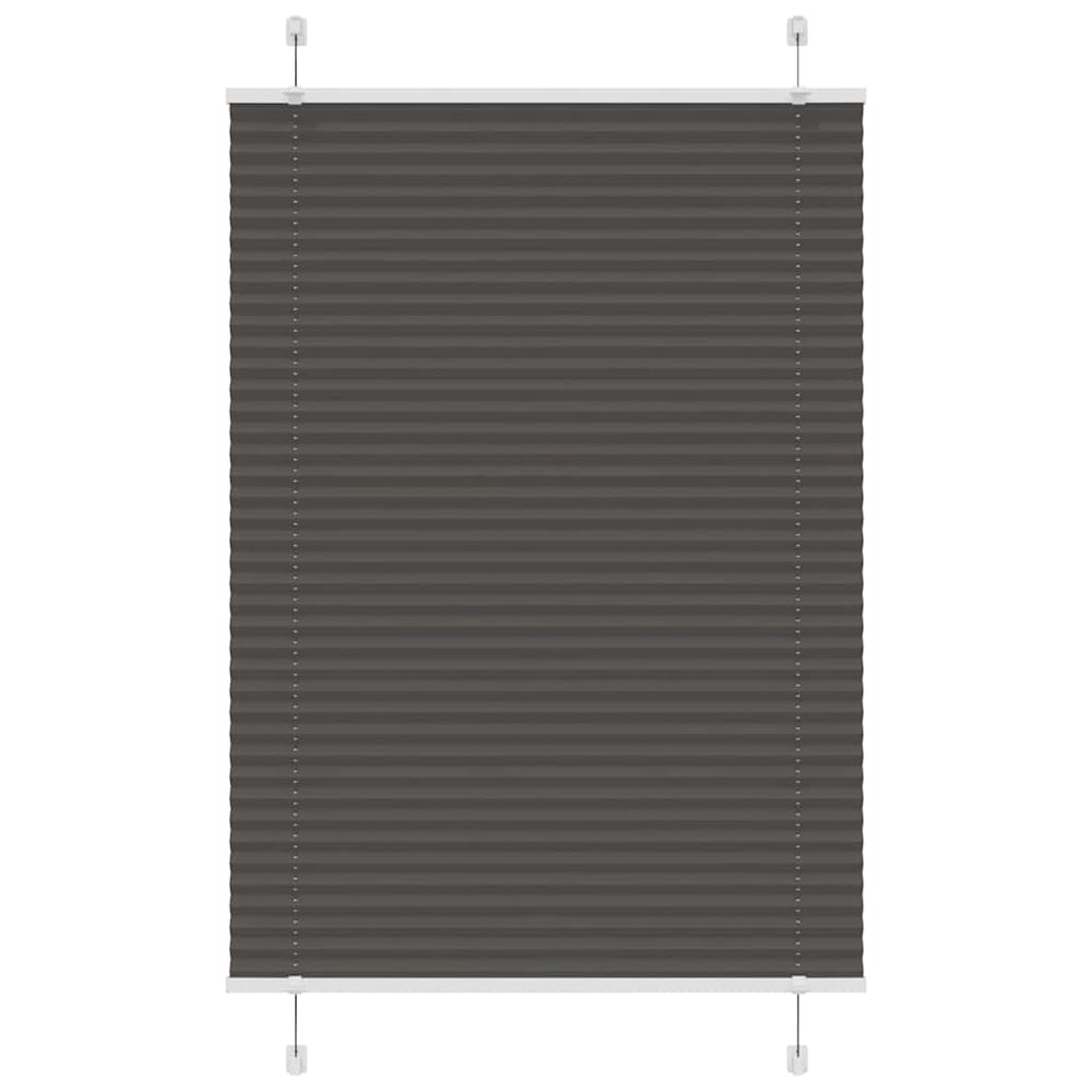 Vidaxl plissé rolgordijn 90x100 cm stofbreedte 89,4 cm polyester zwart