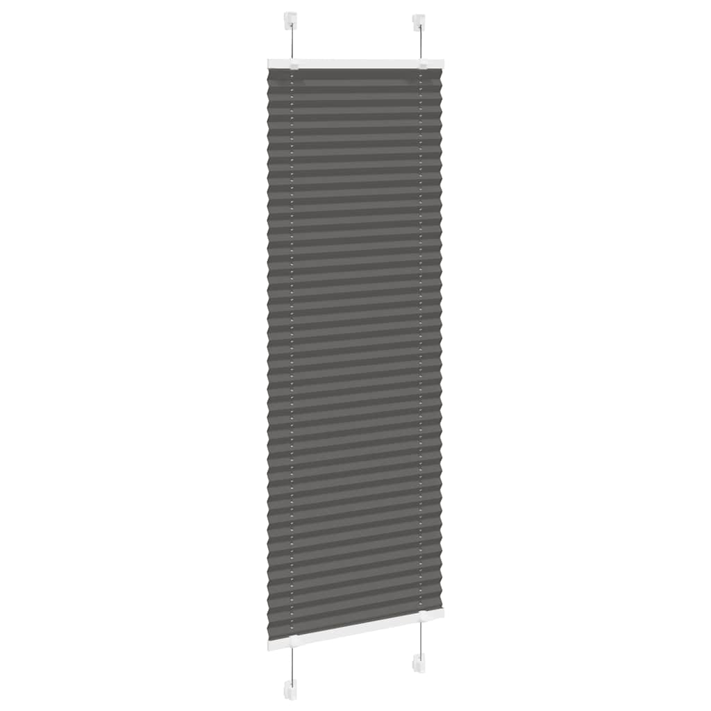 Vidaxl plissé rolgordijn 50x150 cm stofbreedte 49,4 cm polyester zwart