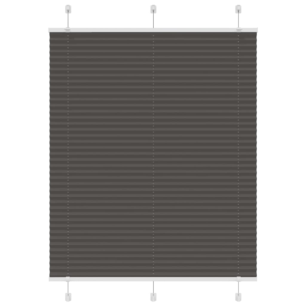 Vidaxl plissé rolgordijn 105x150cm stofbreedte 104,4cm polyester zwart