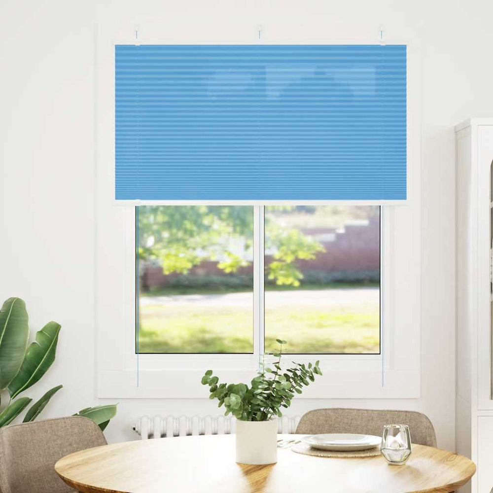 Vidaxl plissé rolgordijn 105x100cm stofbreedte 104,4cm polyester blauw
