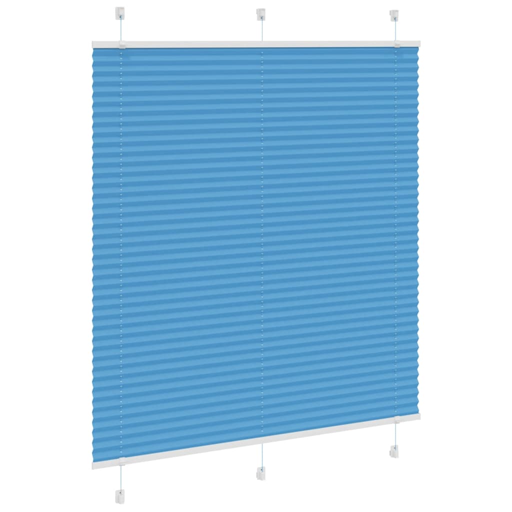 Vidaxl plissé rolgordijn 120x100cm stofbreedte 119,4cm polyester blauw