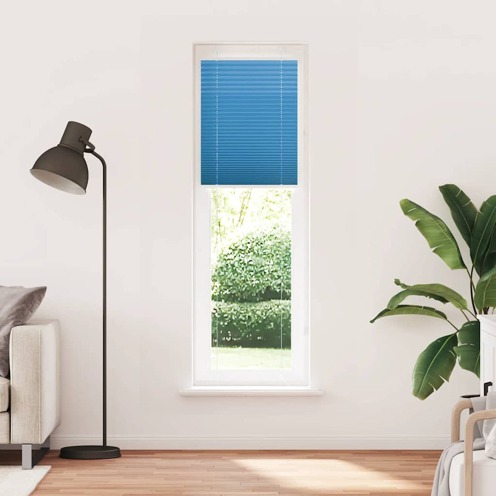Vidaxl plissé rolgordijn 55x200 cm stofbreedte 54,4 cm polyester blauw