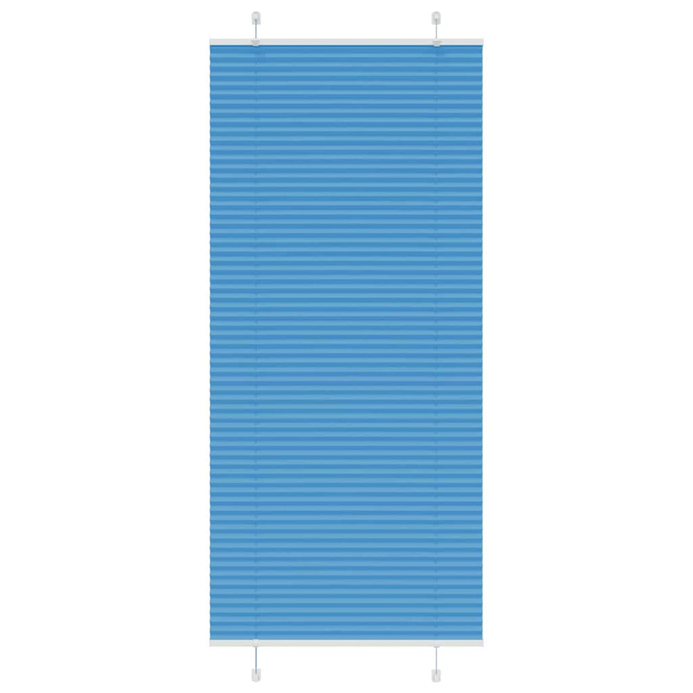Vidaxl plissé rolgordijn 95x200 cm stofbreedte 94,4 cm polyester blauw