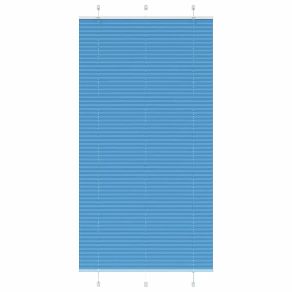 Vidaxl plissé rolgordijn 105x200cm stofbreedte 104,4cm polyester blauw