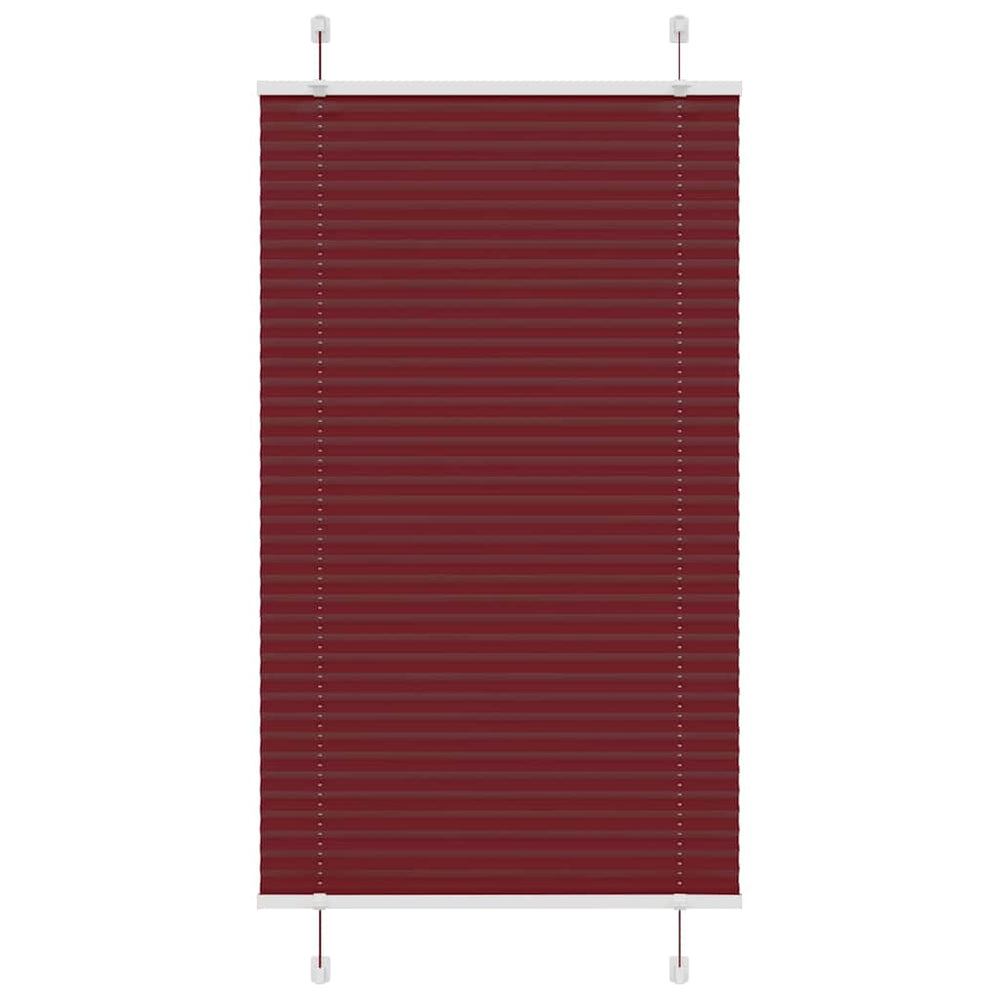 Vidaxl plissé rolgordijn 70x100 cm stofbreedte 69,4 cm bordeauxrood