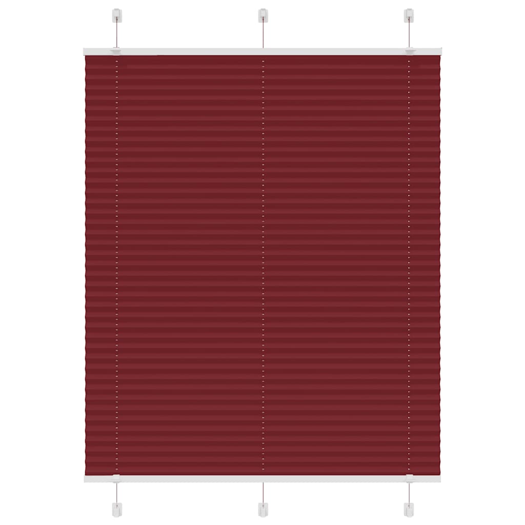 Vidaxl plissé rolgordijn 105x100cm stofbreedte 104,4cm bordeauxrood