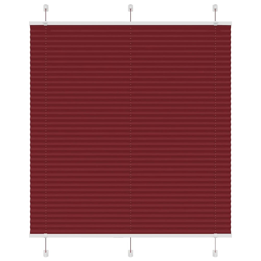 Vidaxl plissé rolgordijn 115x100cm stofbreedte 114,4cm bordeauxrood