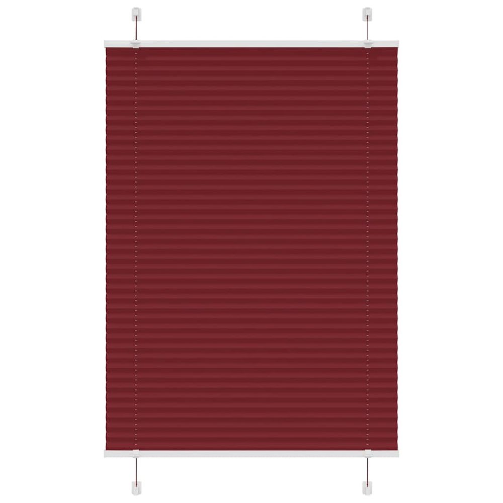 Vidaxl plissé rolgordijn 95x150 cm stofbreedte 94,4 cm bordeauxrood