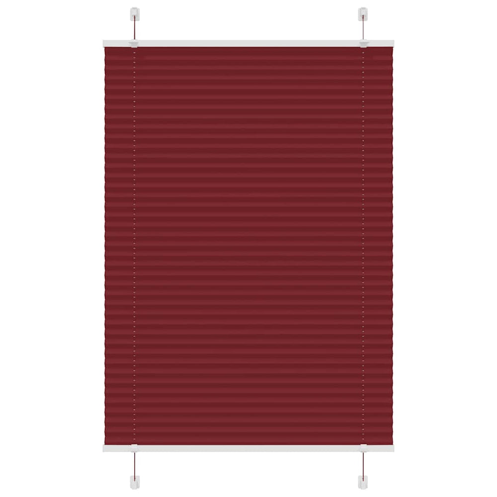 Vidaxl plissé rolgordijn 100x150 cm stofbreedte 99,4cm bordeauxrood