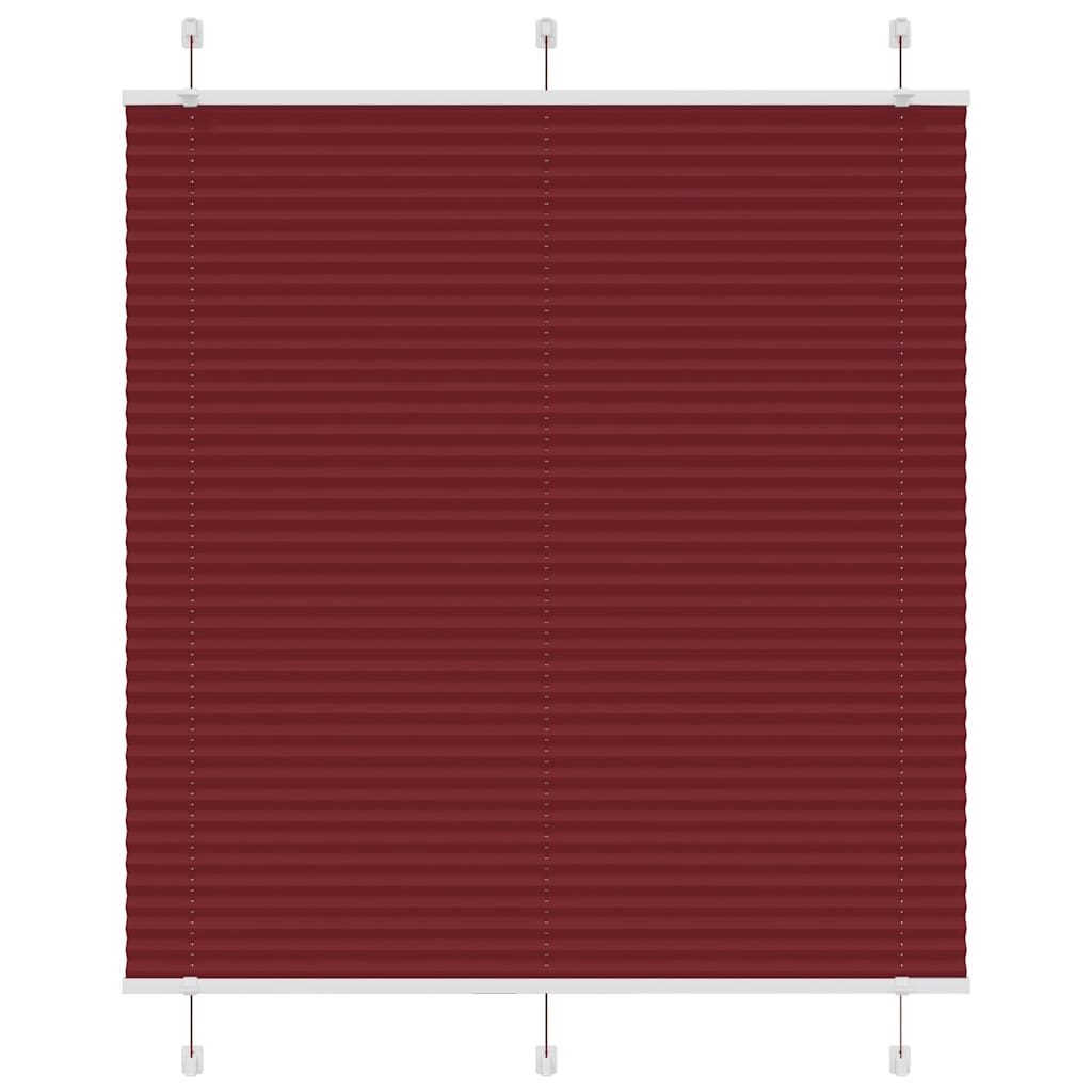 Vidaxl plissé rolgordijn 120x150cm stofbreedte 119,4cm bordeauxrood