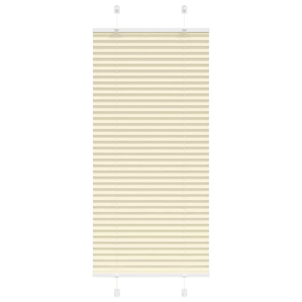 Vidaxl plissé rolgordijn 65x100 cm stofbreedte 64,4 cm polyester crème