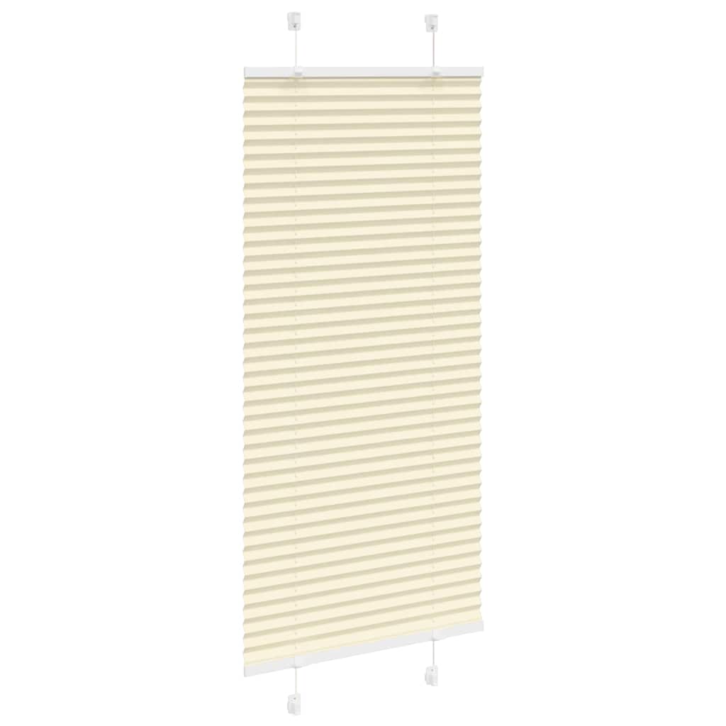 Vidaxl plissé rolgordijn 60x150 cm stofbreedte 59,4 cm polyester crème