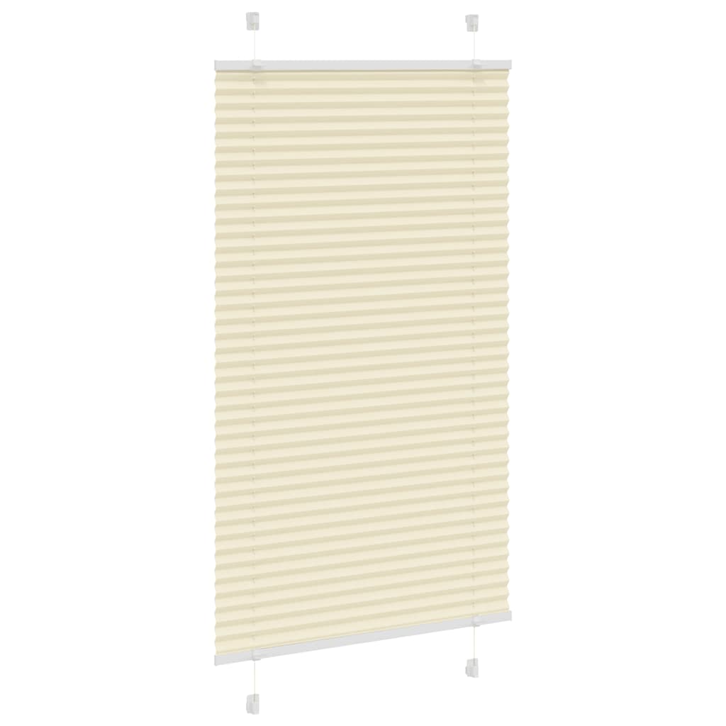 Vidaxl plissé rolgordijn 75x150 cm stofbreedte 74,4 cm polyester crème