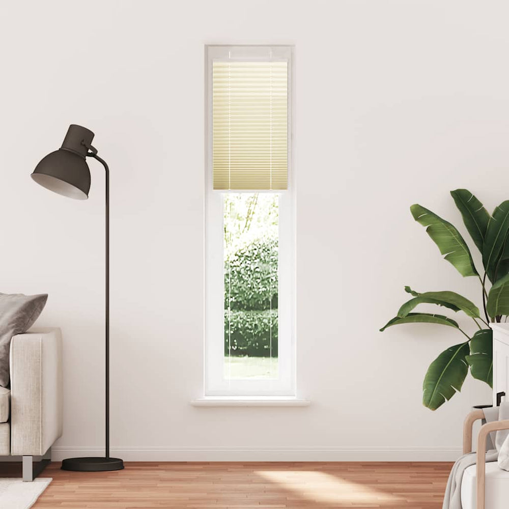 Vidaxl plissé rolgordijn 40x200 cm stofbreedte 39,4 cm polyester crème