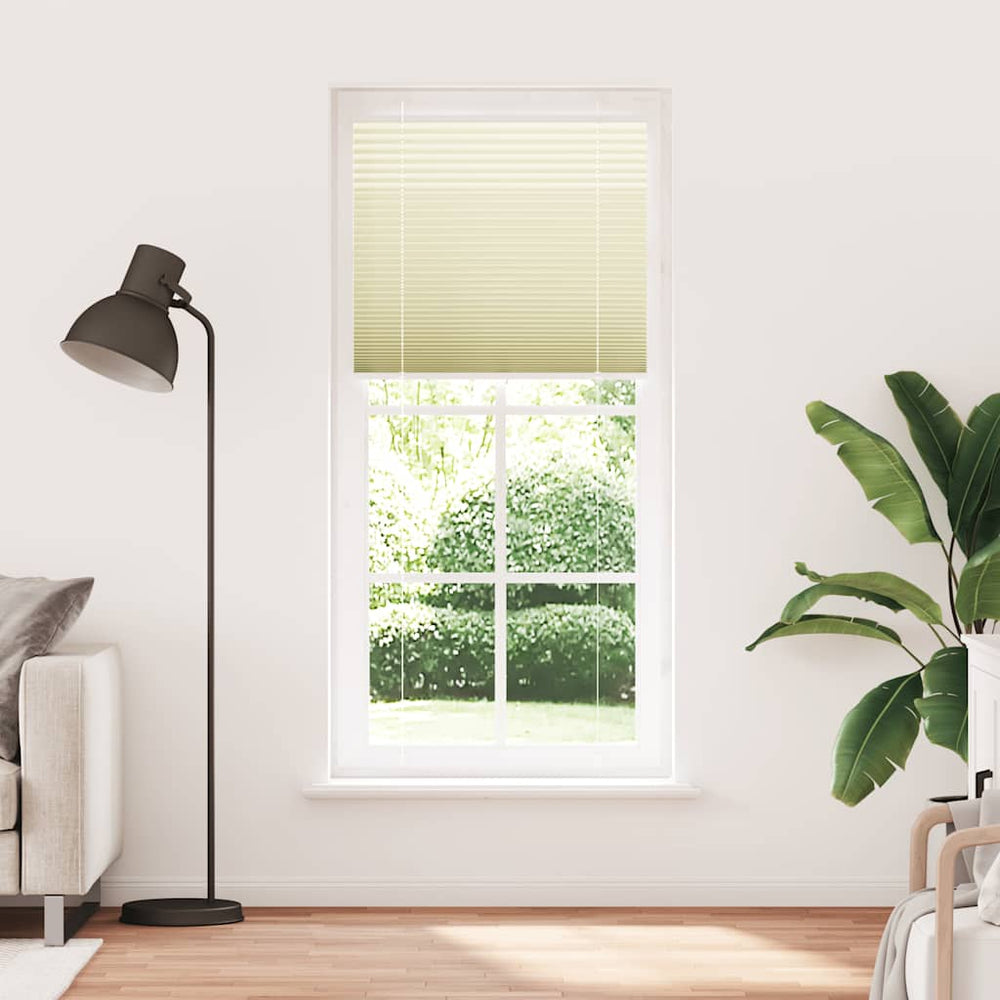 Vidaxl plissé rolgordijn 85x200 cm stofbreedte 84,4 cm polyester crème