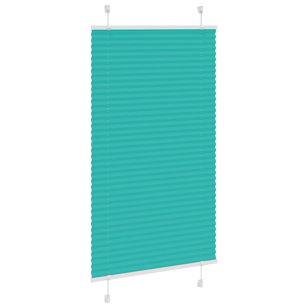 Vidaxl plissé rolgordijn 80x100 cm stofbreedte 79,4 cm petrol groen