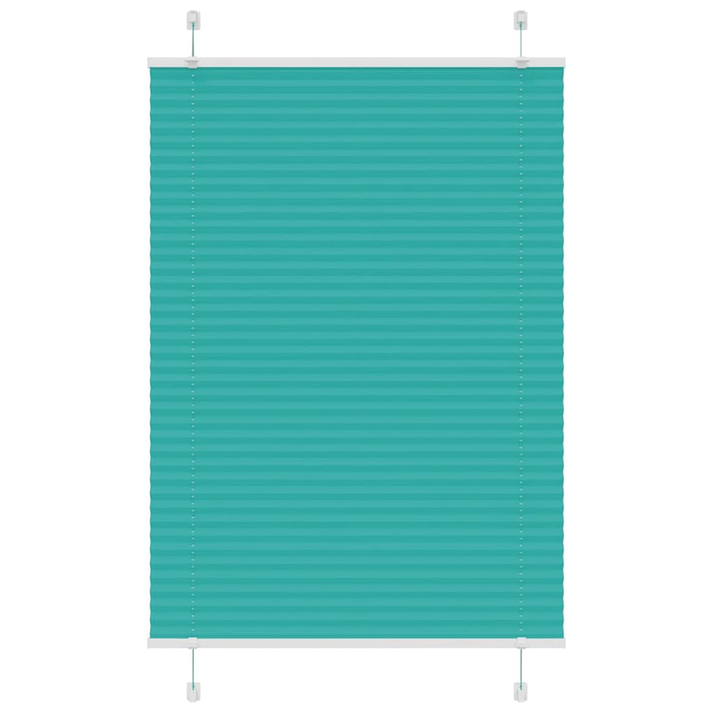 Vidaxl plissé rolgordijn 90x100 cm stofbreedte 89,4 cm petrol groen