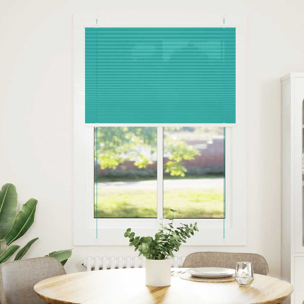 Vidaxl plissé rolgordijn 90x100 cm stofbreedte 89,4 cm petrol groen