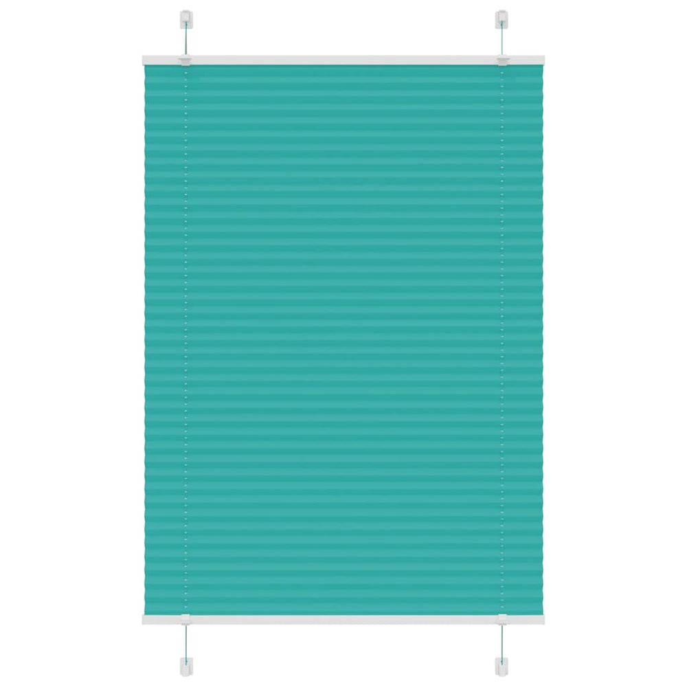 Vidaxl plissé rolgordijn 100x100 cm stofbreedte 99,4cm petrol groen