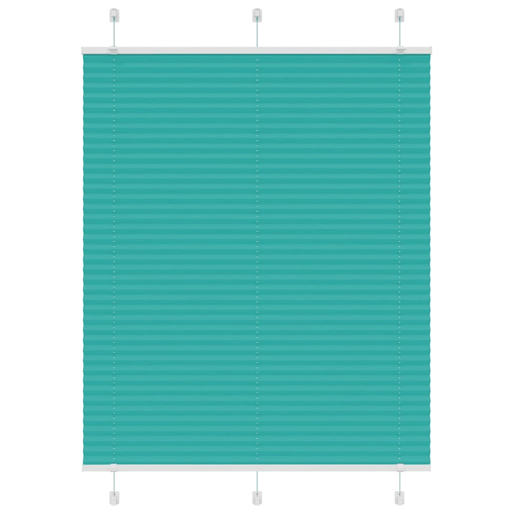 Vidaxl plissé rolgordijn 110x100 cm stofbreedte 109,4cm petrol groen