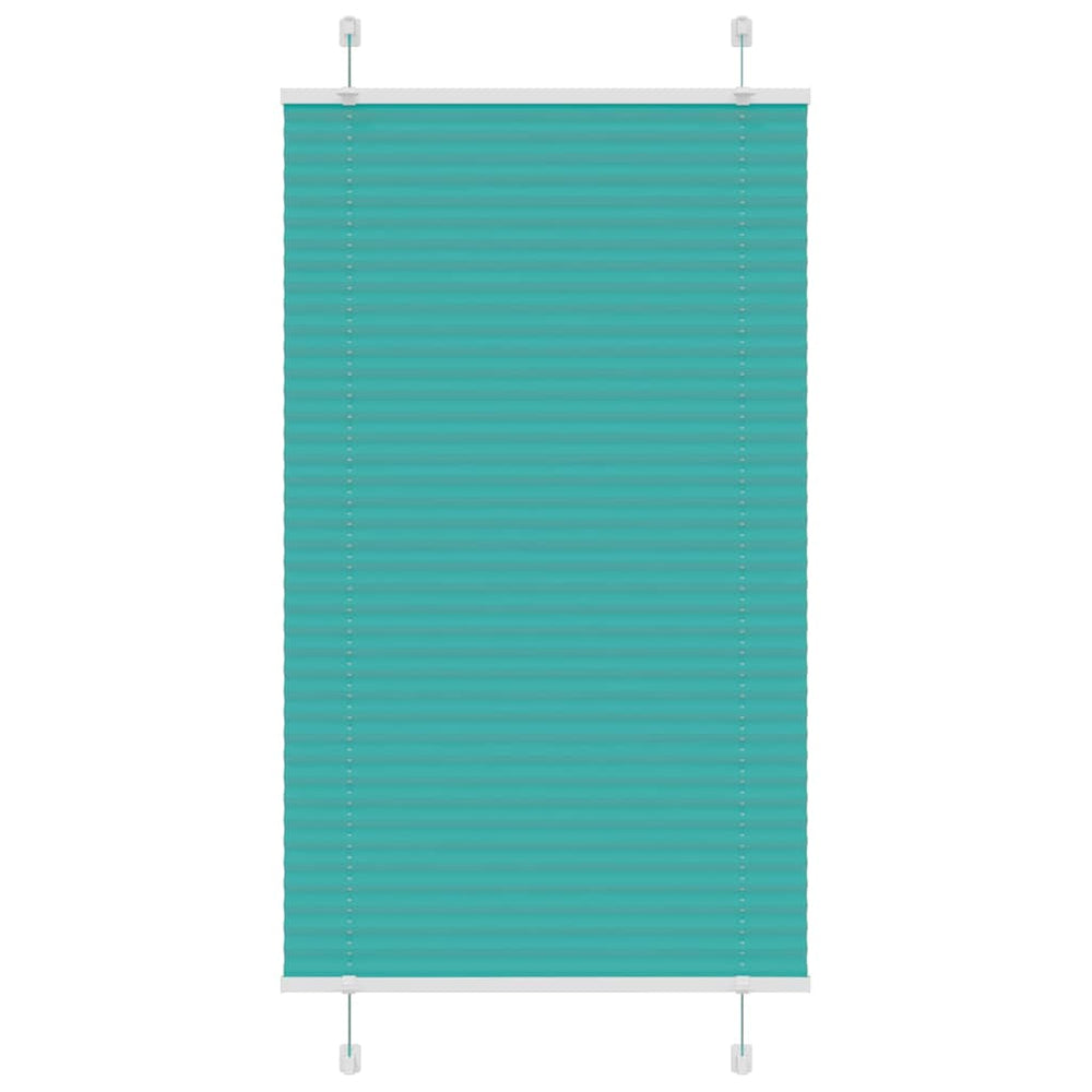 Vidaxl plissé rolgordijn 75x150 cm stofbreedte 74,4 cm petrol groen