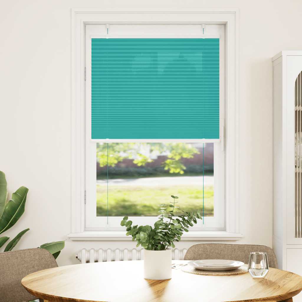 Vidaxl plissé rolgordijn 75x150 cm stofbreedte 74,4 cm petrol groen