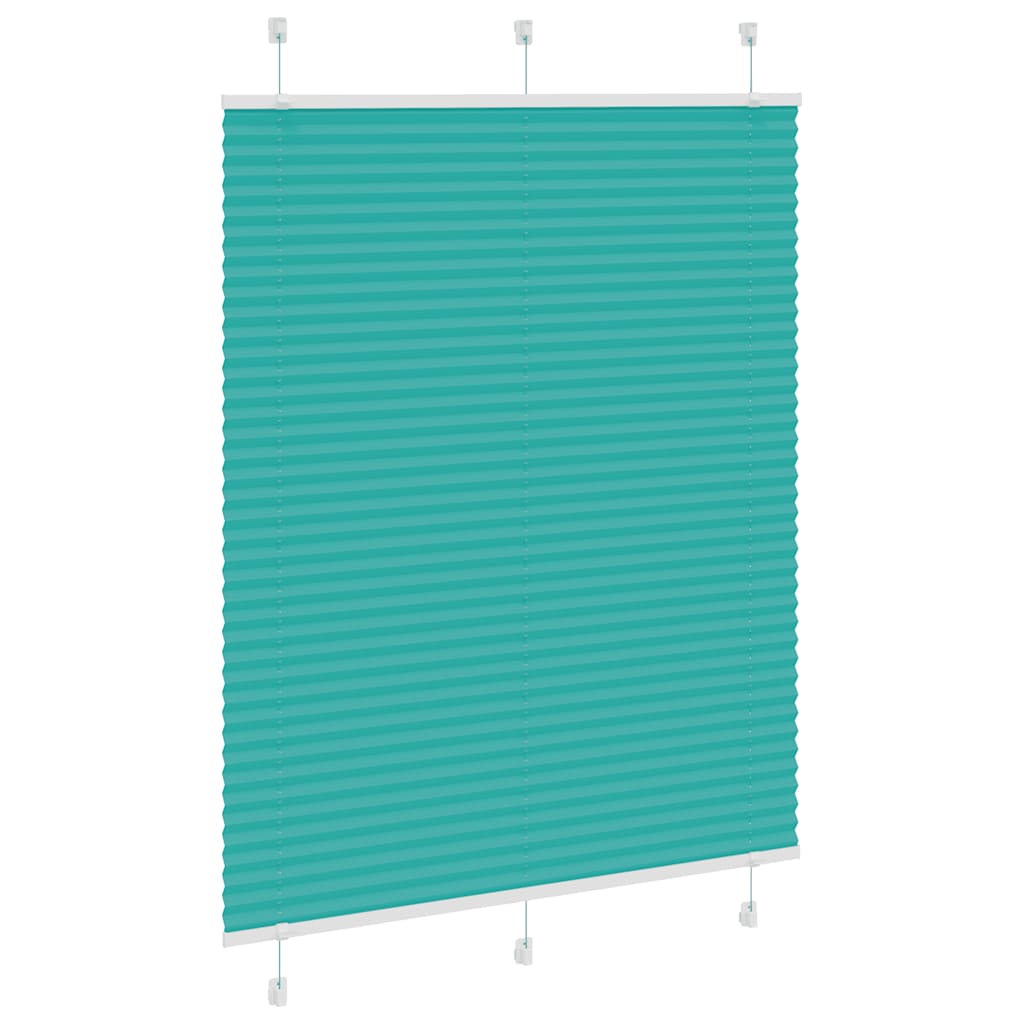 Vidaxl plissé rolgordijn 105x150cm stofbreedte 104,4cm petrol groen