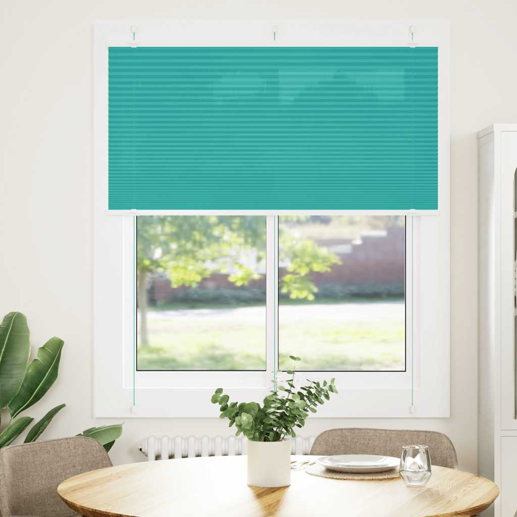 Vidaxl plissé rolgordijn 115x150cm stofbreedte 114,4cm petrol groen