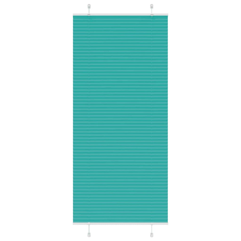Vidaxl plissé rolgordijn 90x200 cm stofbreedte 89,4 cm petrol groen