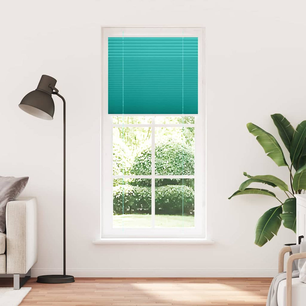 Vidaxl plissé rolgordijn 95x200 cm stofbreedte 94,4 cm petrol groen