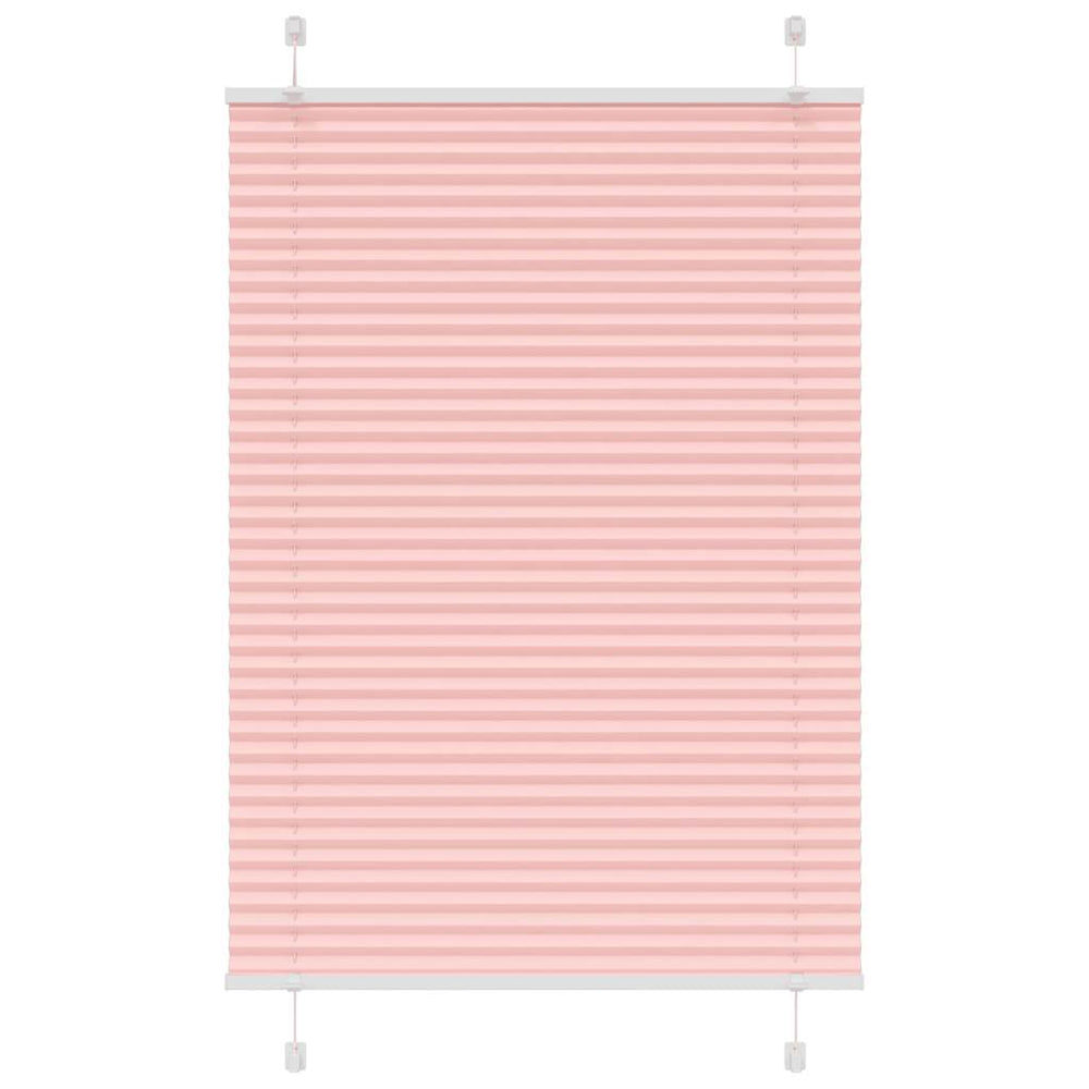 Vidaxl plissé rolgordijn 100x100 cm stofbreedte 99,4cm polyester roze